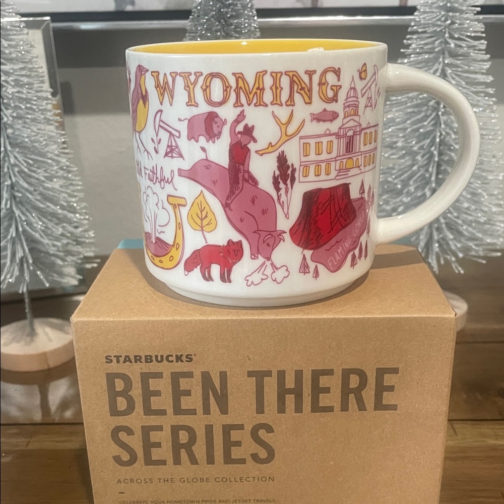 Starbucks Wyoming Mug with Red Illustrations